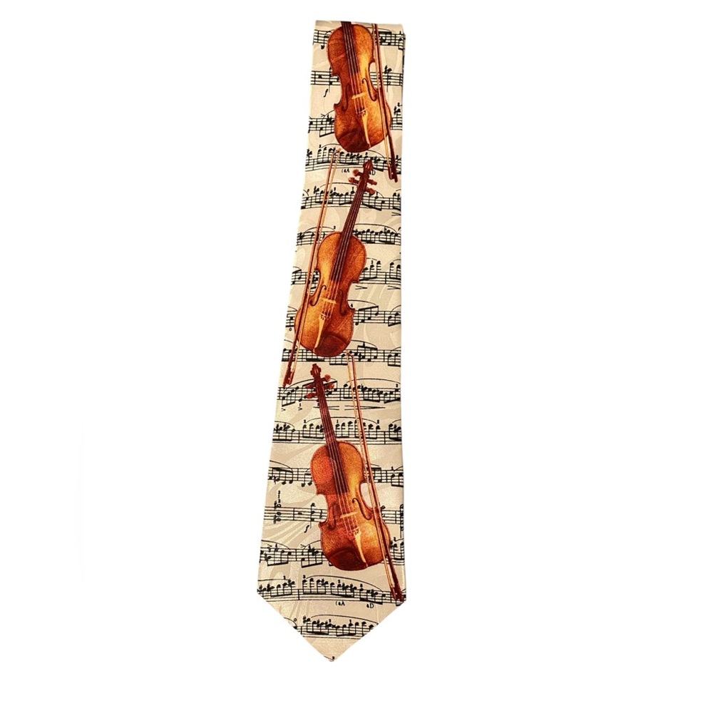Steve Harris Musical String Instrument Patterned Tie - makes a great gift.